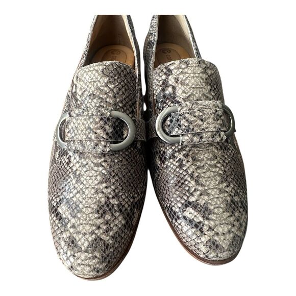 Corso Como Snakeskin Leather Loafers 9M CC-Clarrah Flats - Picture 2 of 8